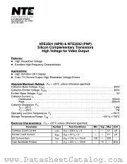 NTE2501 datasheet pdf NTE Electronics