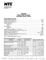 NTE2550 datasheet pdf NTE Electronics