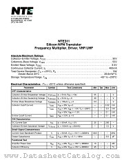 NTE311 datasheet pdf NTE Electronics