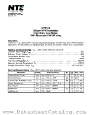 NTE313 datasheet pdf NTE Electronics