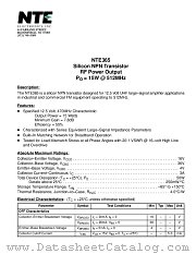 NTE365 datasheet pdf NTE Electronics
