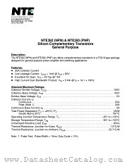NTE392 datasheet pdf NTE Electronics