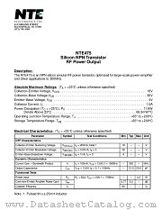 NTE475 datasheet pdf NTE Electronics