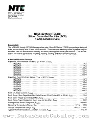 NTE5452 datasheet pdf NTE Electronics
