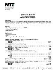 NTE5741 datasheet pdf NTE Electronics