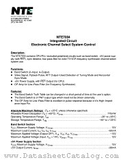 NTE7004 datasheet pdf NTE Electronics