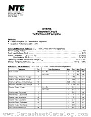 NTE708 datasheet pdf NTE Electronics