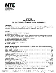 NTE7135 datasheet pdf NTE Electronics