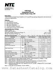 NTE740A datasheet pdf NTE Electronics