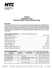 NTE870 datasheet pdf NTE Electronics
