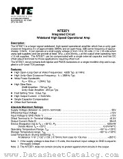 NTE871 datasheet pdf NTE Electronics