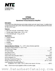 NTE902 datasheet pdf NTE Electronics