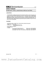 MR27V802D datasheet pdf OKI electronic components