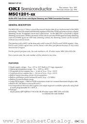MSC1201-XX datasheet pdf OKI electronic components