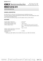 MSC1212-01 datasheet pdf OKI electronic components