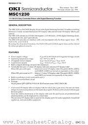 MSC1230 datasheet pdf OKI electronic components
