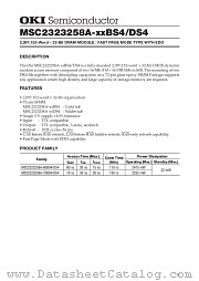 MSC2323258A-XXBS4 datasheet pdf OKI electronic components