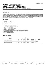 MSC23836C-XXBS20 datasheet pdf OKI electronic components
