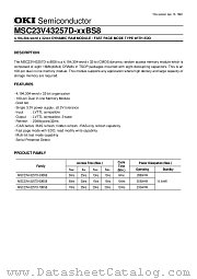 MSC23V43257D datasheet pdf OKI electronic components
