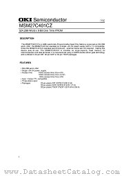 MSM27C401CZ datasheet pdf OKI electronic components