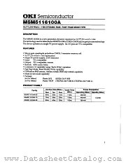 MSM5116100A datasheet pdf OKI electronic components