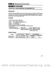 MSM5116160 datasheet pdf OKI electronic components
