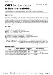MSM5116165D datasheet pdf OKI electronic components