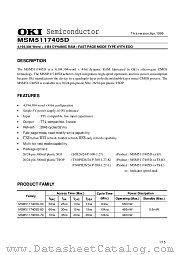 MSM5117405D datasheet pdf OKI electronic components