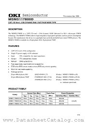 MSM5117800D datasheet pdf OKI electronic components