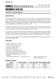 MSM514212 datasheet pdf OKI electronic components