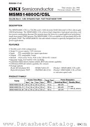 MSM514800CSL datasheet pdf OKI electronic components