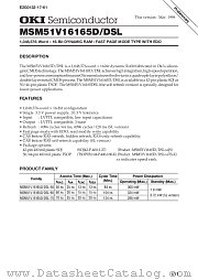 MSM51V16165D datasheet pdf OKI electronic components