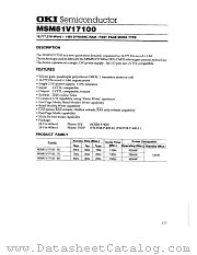 MSM51V17100 datasheet pdf OKI electronic components