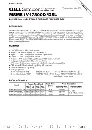 MSM51V17800D datasheet pdf OKI electronic components