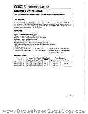 MSM51V17805A datasheet pdf OKI electronic components