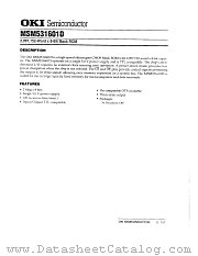 MSM531601D datasheet pdf OKI electronic components