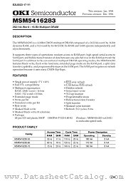 MSM5416283 datasheet pdf OKI electronic components