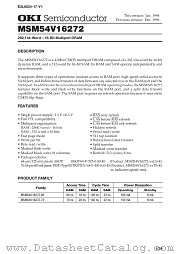 MSM54V16272 datasheet pdf OKI electronic components