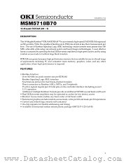 MSM5718B70 datasheet pdf OKI electronic components