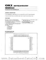 MSM6240 datasheet pdf OKI electronic components