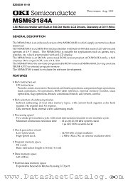 MSM63184A datasheet pdf OKI electronic components
