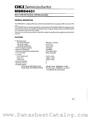 MSM64431 datasheet pdf OKI electronic components