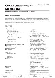 MSM65355 datasheet pdf OKI electronic components