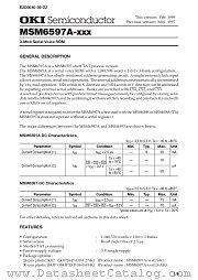 MSM6597A-XXX datasheet pdf OKI electronic components