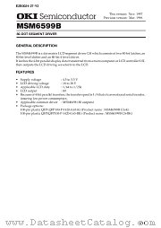 MSM6599B datasheet pdf OKI electronic components