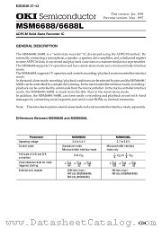 MSM6688 datasheet pdf OKI electronic components