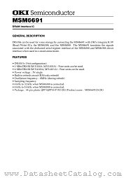 MSM6691 datasheet pdf OKI electronic components