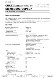 MSM66507 datasheet pdf OKI electronic components