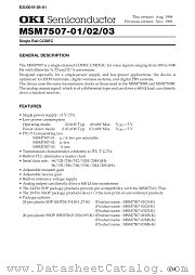 MSM7507-02 datasheet pdf OKI electronic components