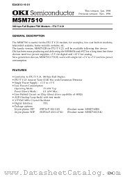 MSM7510 datasheet pdf OKI electronic components